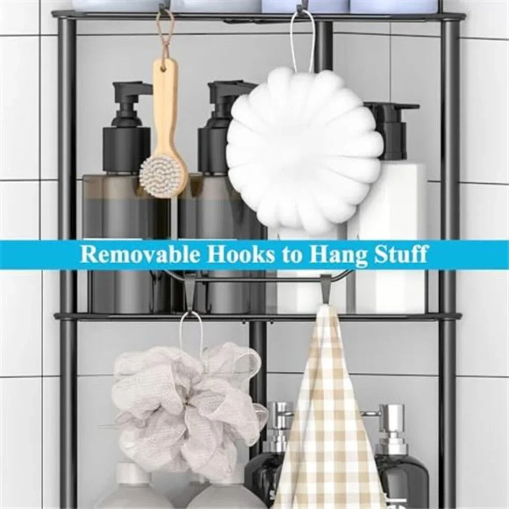 corner shower caddy 4 tier bathroom organizer shelf rustproof standing rack